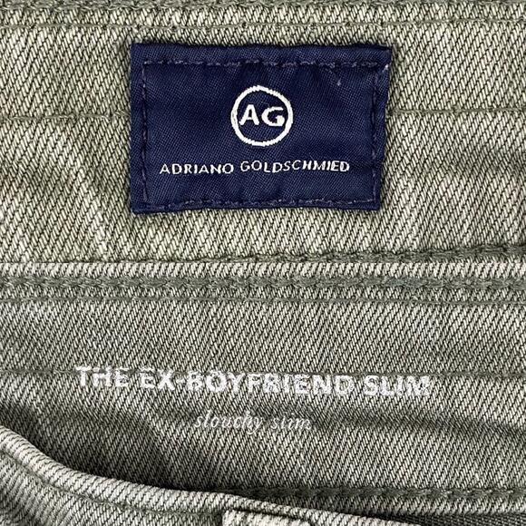 AG Adriano Goldschmied The Ex-Boyfriend Slim Slouchy Distressed Crop Jeans 26R - Picture 13 of 16
